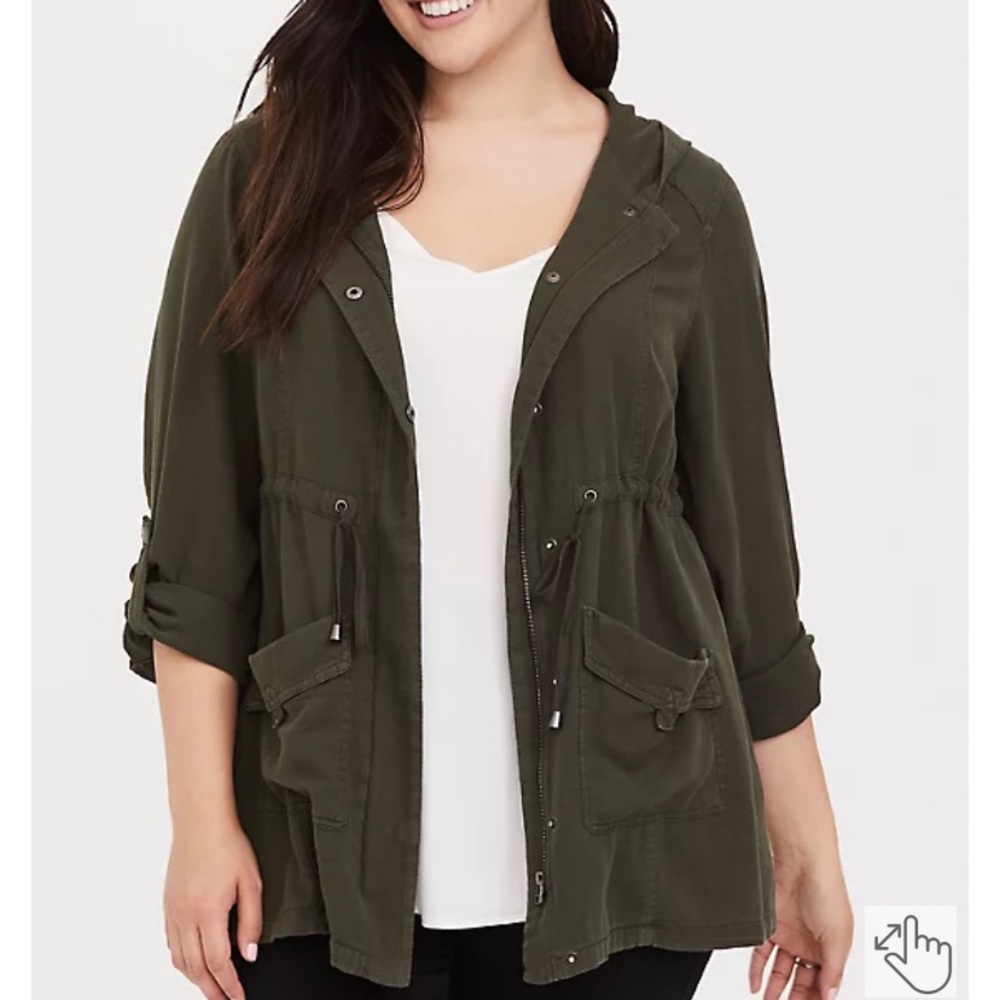Olive Hooded Jacket Torrid Size 3X